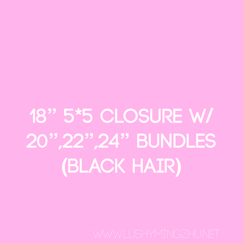 Persuasian’s Bundle Deal w/ 16-18” 5*5 closure (Straight)